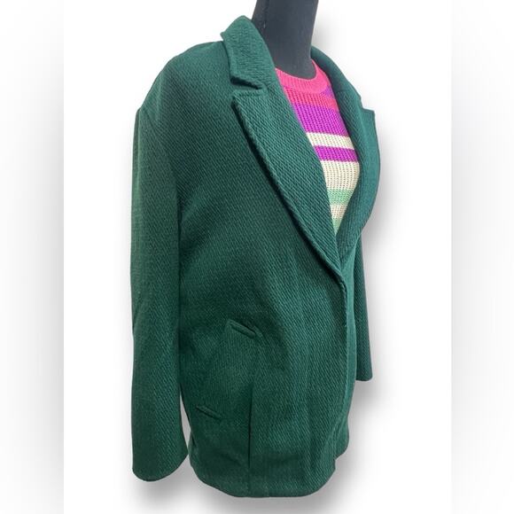 FOREVER 21 🎄Kelly Green oversized jacket unlined NEW WITH TAGS SZ 8 - Picture 6 of 12